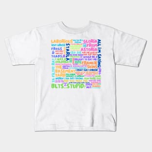 The Basement Yard Podcast Quotes - Multicolor T-Shirt - Updated Design Kids T-Shirt
